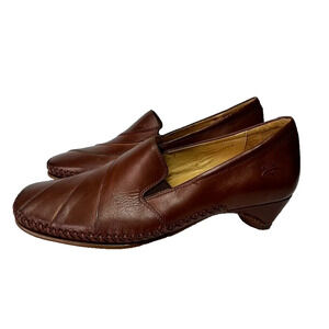 Pikolinos Gandia Loafer Size EU 36 Womens Brown Leather Slip On Heels Shoes